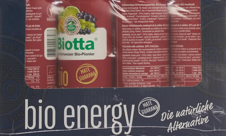 Produktbild Biotta Energy Drink (12 x 25 cl)