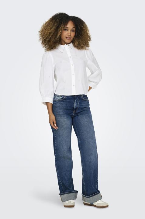 Image du produit Only Box Fit Col de chemise Poignets avec bouton Coupe de bras volumineuse Chemise (XS)