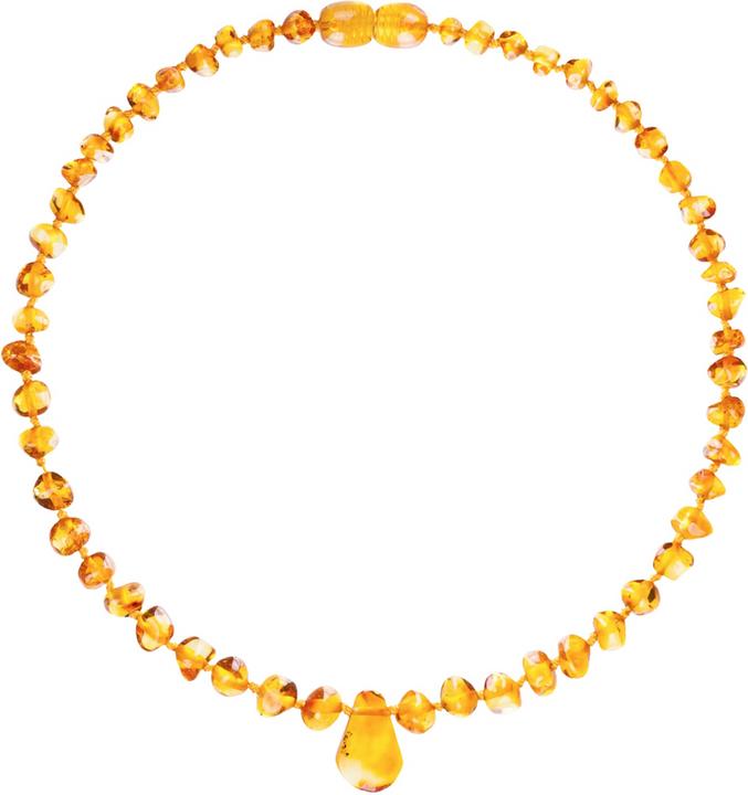 Image du produit Amberos Collier d'ambre naturel avec pendentif baroque