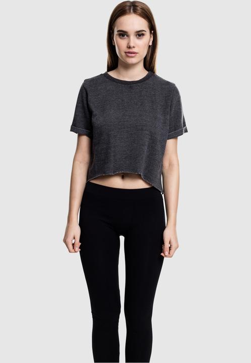 Actual product image Urban Classics Ladies Cropped Burnout Short Sleeve Crew (S)