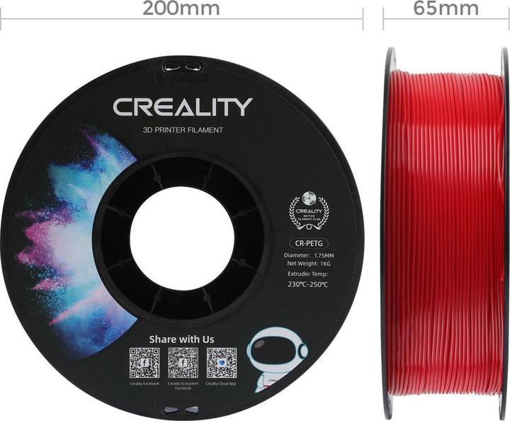 Immagine prodotto Creality Filamento (PETG, 1.75 mm, 1000 g, Rosso)