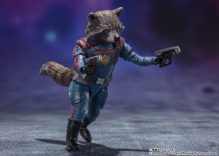 Actual product image Bandai GOTG 3 - Star-Lord & Rocket Raccoon - Figurine S.H. Figuarts 6-15cm