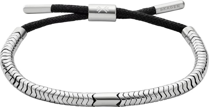 Skagen Armband PELLE (25 cm, Edelstahl, Perlon/Nylon)