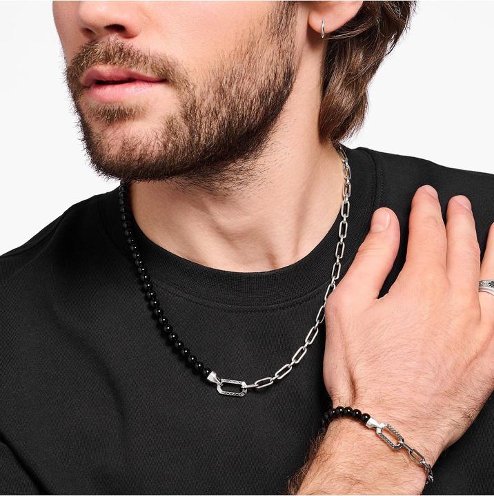 Produktbild Thomas Sabo Kette Onyx Beads (925er Silber, 50 - 55 cm)