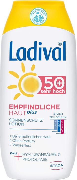 Image du produit Stada Ladival Peau Sensible Plus SPF50+, 200 ml LOT (Crème solaire, SPF 50+, 200 ml)