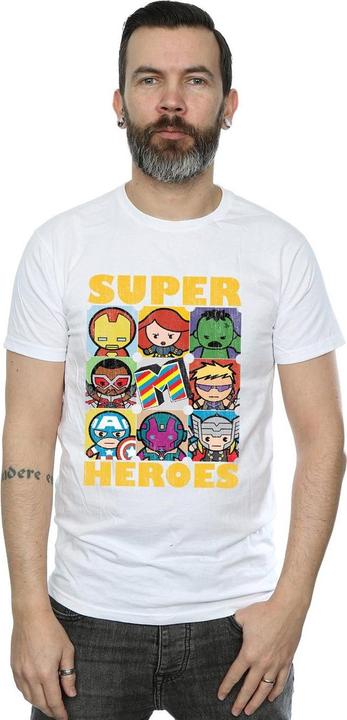 Immagine prodotto Kawaii Super Heroes Maglietta Uomo (3XL)