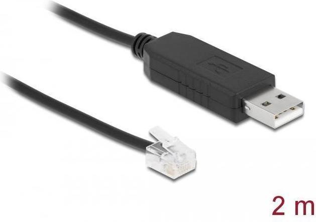 Immagine prodotto Delock Cavo adattatore da USB tipo A a seriale RS-232 RJ12 con protezione ESD Leadshine 2 m (2 m)