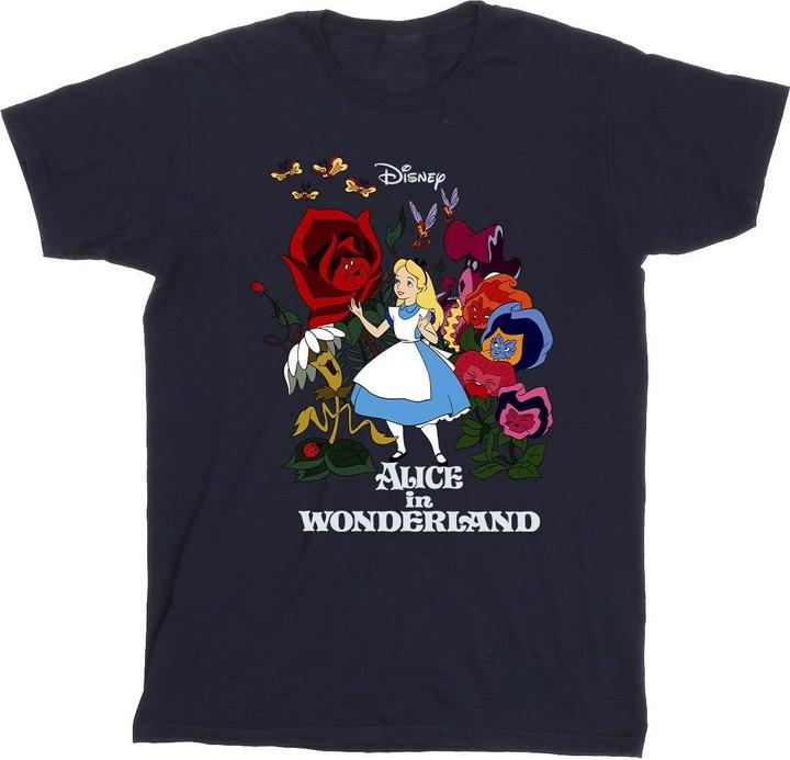Produktbild Disney Mädchen Alice im Wunderland Blumen TShirt aus Baumwolle (128)