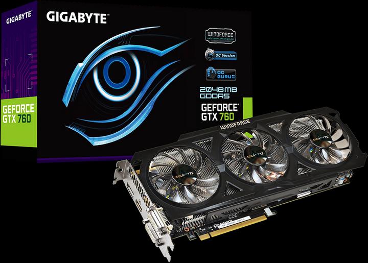 Image du produit Gigabyte GeForce GTX 760 WindForce OC (2.05 Go)