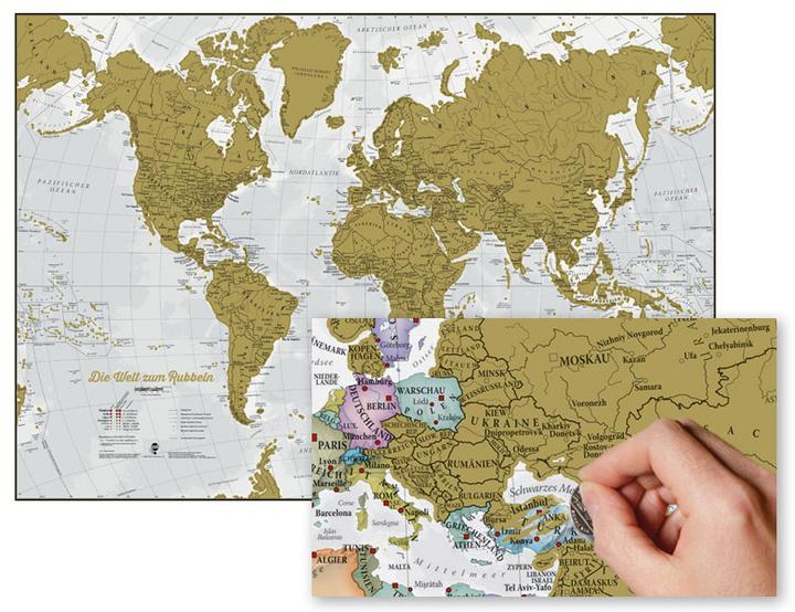 Produktbild Maps International Die Welt zum Rubbeln. Scratch Map Deutsch