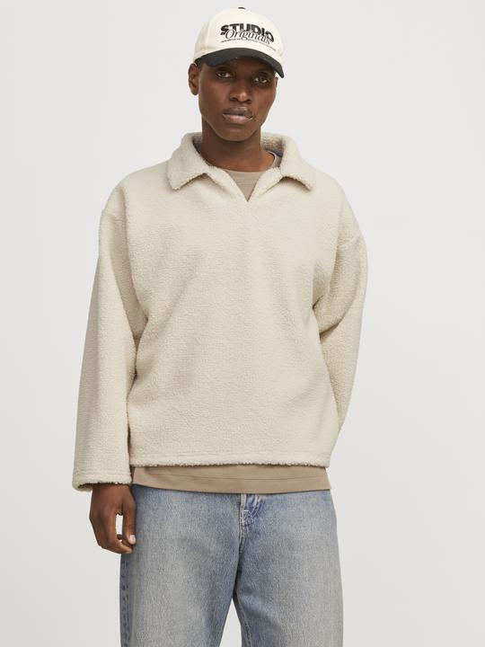Produktbild Jack & Jones Joravondale Teddy Split Neck Sweat Ln (L)
