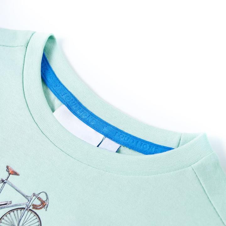 Immagine prodotto VidaXL Maglietta per bambini Verde menta chiaro 128,Materiale: 100 (128)