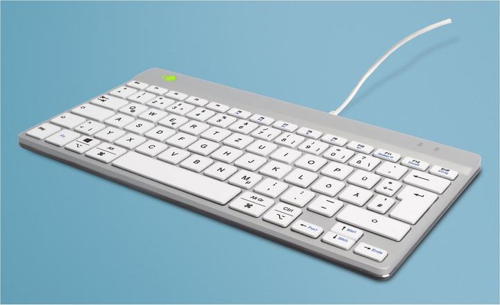 Image du produit R-Go Tools R-Go Compact Break Clavier ergonomique QWERTY (FR), filaire, blanc (DE, Filaire)