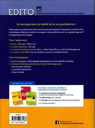Actual product image Edito A1. Manual + CD mp3 + DVD (French)