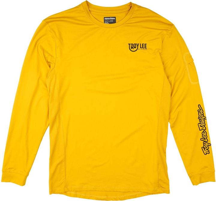 Actual product image Troy Lee Designs Ruckus Ride LS Tee, Eyez, safron, youth XL (XL)
