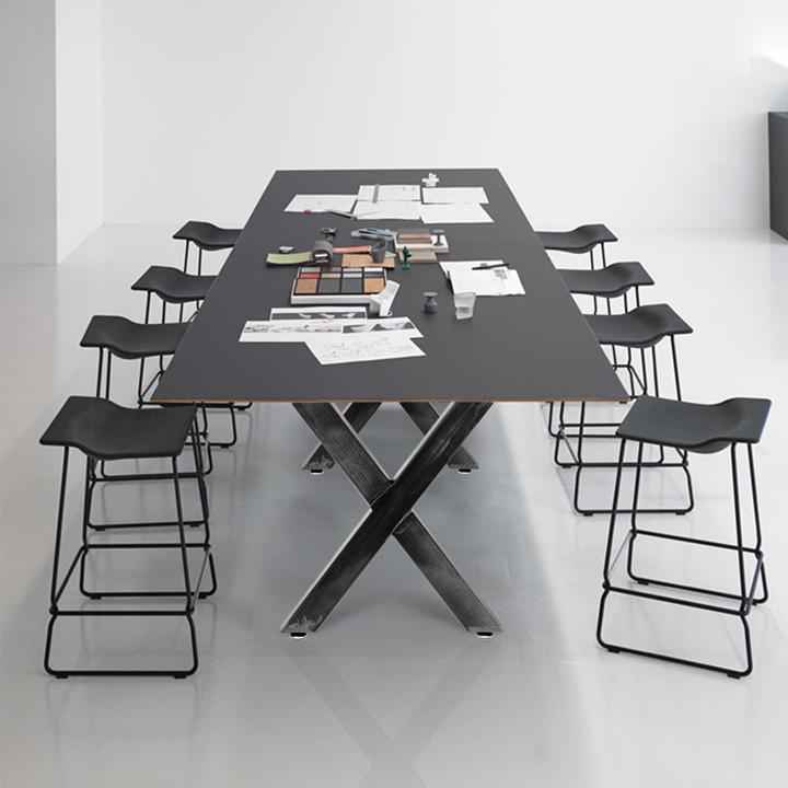 Immagine prodotto Wiltec Set di gambe da tavolo X-profile 72x60cm in acciaio laccato Corridori da tavolo Telaio da tavolo