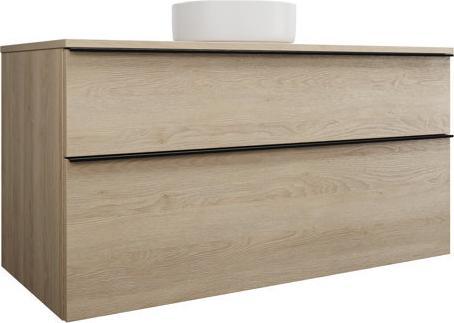 Handle moulding black matt G0252, Oak decor Cashmere / Oak decor Cashmere