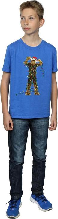 Actual product image Star Wars Boys Chewbacca Christmas Lights T-Shirt (140, 146)