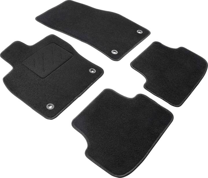 Walser Tapis de sol pour VW Touran BJ 09/2015 - aujourd'hui (2 tapis avant + 2 tapis arrière)