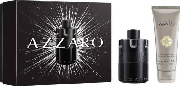Azzaro The Most Wanted Gift Set EDT 50 ml and Hair and Body Shampoo Wanted 75 ml 50ml (Parfum set)