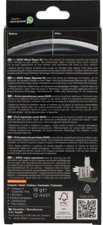 Produktbild Quixx Felgen Reparatur-Set