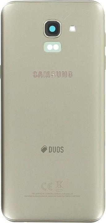 Actual product image Samsung Galaxy J6 (2018) J600F Back Cover gold