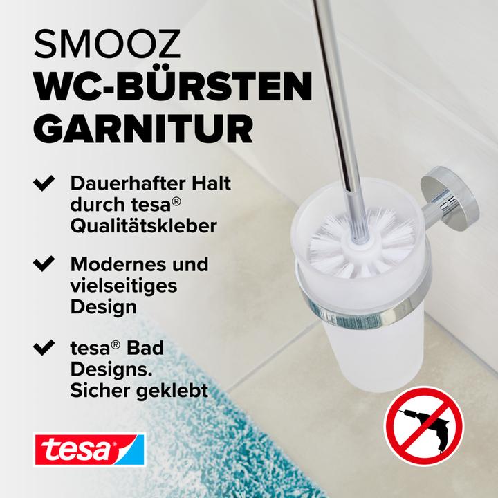 Immagine prodotto tesa Set di spazzole SMOOZ WC con soluzione adesiva inclusa, senza foratura