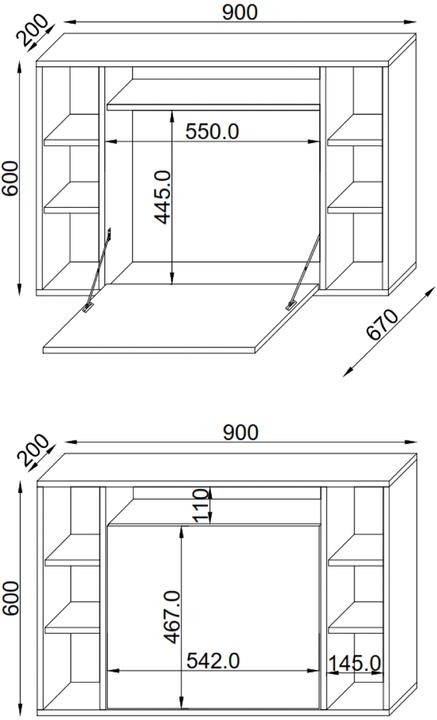 Produktbild VCM Wandila (90 x 20 x 60 cm)
