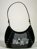 Kögler Katzen Handtasche gross, Retro, Smile-Bags, 26x22cm