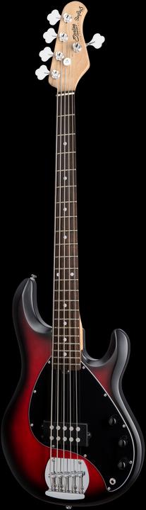Produktbild Bassgitarre, S.U.B., StingRay RAY5, Ruby Red Burst Satin (E-Gitarre, Basswood, Maple)