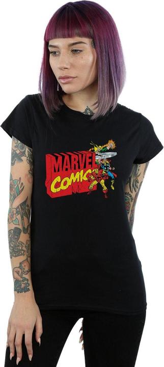 Actual product image Womens/Ladies Vintage Logo Blast Cotton T-Shirt (XL)