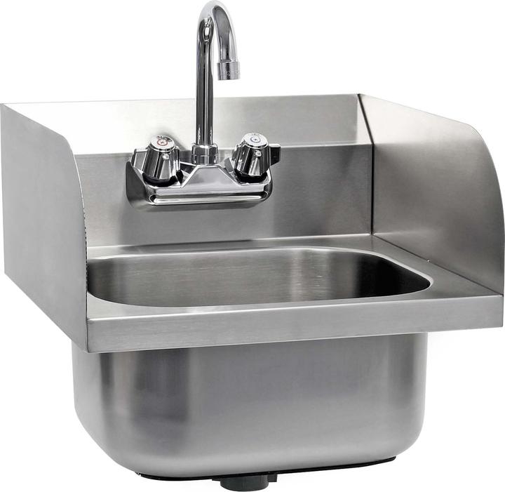 Produktbild XPOtool Gastro Waschbecken Edelstahl Handwaschbecken quadratisch Spülbecken (398 mm, 420 mm)