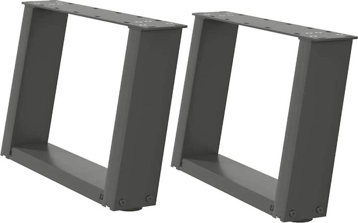 Immagine prodotto VidaXL Gambe per tavolino a U 2 pezzi Gamba del tavolo in acciaio antracite 50x(30-31) cm