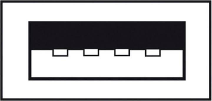 Productafbeelding Digitus ASSMANN USB beugel kabel 4x type A - 2x10pin IDC Bu/Bu 0,25m USB 2.0 compatible be