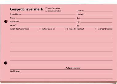 Soldan SoldanPlus Gesprächsvermerk 1201400 DIN A5 quer 100Blatt rot (1201400) (A5)