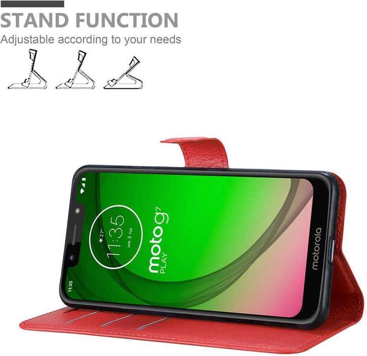 Actual product image Cadorabo Book with stand function cover (Motorola Moto G7 Play)
