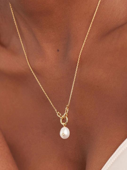 Actual product image Ania Haie N043-03G Pearl Power Ladies Necklace, adjustable (Plata Esterlina 925, 45 - 50 cm)