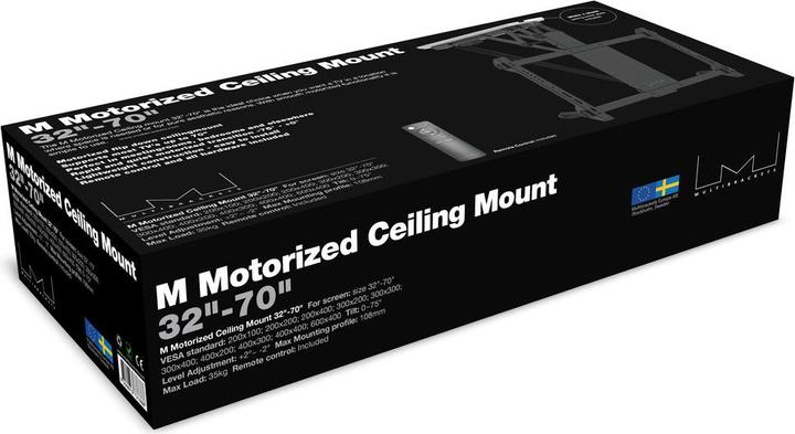 Actual product image Multibrackets Ceiling mount 32" - 70", motorized, black (Ceiling, 70", 35 kg)