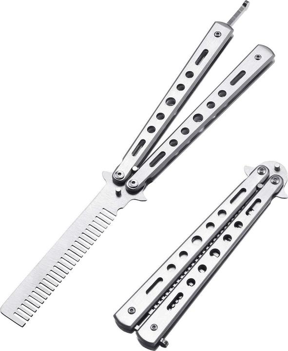 Produktbild JTI Haarkamm, Butterflymesser - Silber