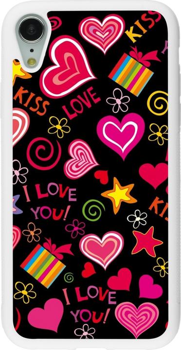 Produktbild PhoneLook Hülle Silikon weiss Valentine 2023 love symbols (Apple iPhone XR)
