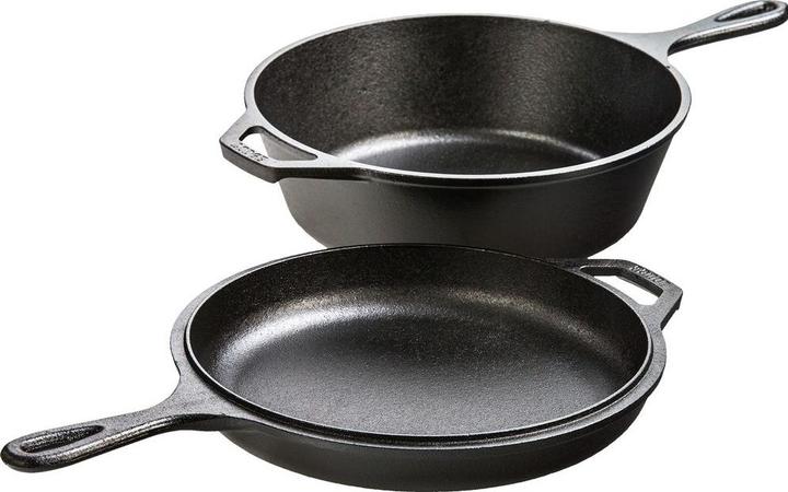 Lodge Cast Iron Roaster (25.50 cm, Pan set + pot set, Cast iron)