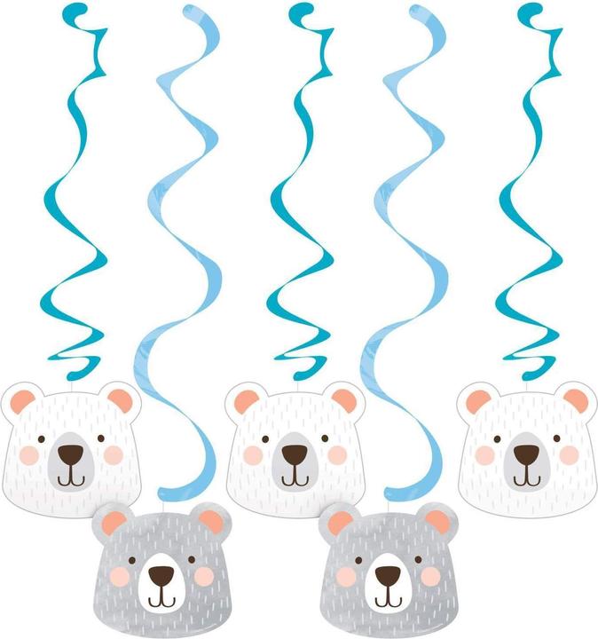 Actual product image Creative Party Bear Birthday Hanging Decoration (Pack of 5)