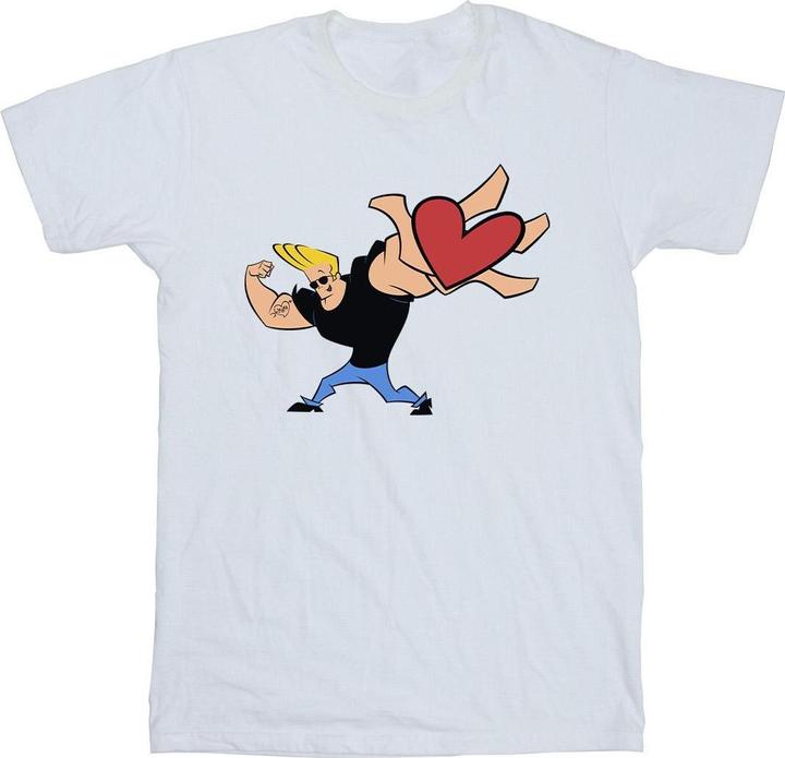 Immagine prodotto Johnny Bravo Heart Present Maglietta Uomo (XXL)