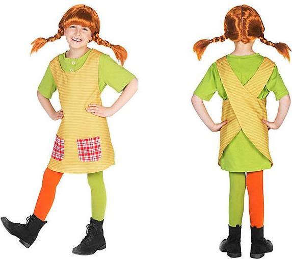 Actual product image Metamorph Pippi Langstrumpf Kostüm für Kinder (122, 128)