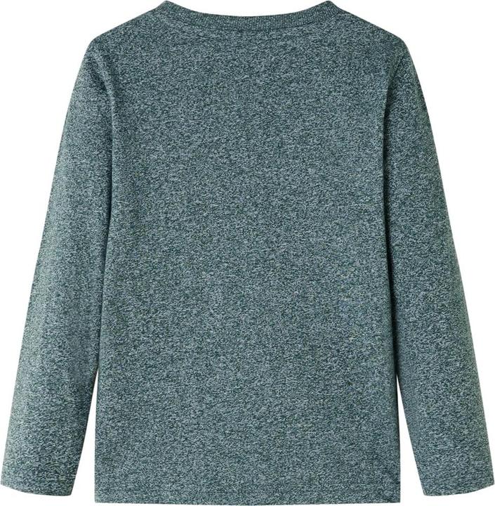 Produktbild VidaXL Kinder-Langarmshirt Dunkelgrün Melange 140,Material: 50 (140)