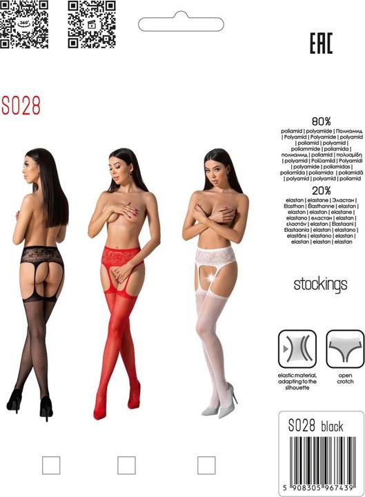 Produktbild Passion S028 Medias Con Liguero Blanco Talla Unica (One Size, Einzelpack)