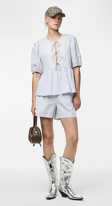 Actual product image Pieces PCHOLLY band top with puff sleeves (S)