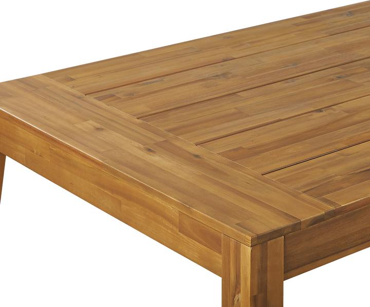 Immagine prodotto Beliani Set di mobili da giardino in legno di acacia marrone chiaro 6 posti 3 pezzi LIVORNO (225 cm)