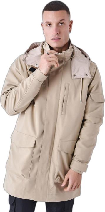 Project X Paris Lange Steppjacke mit Taschen