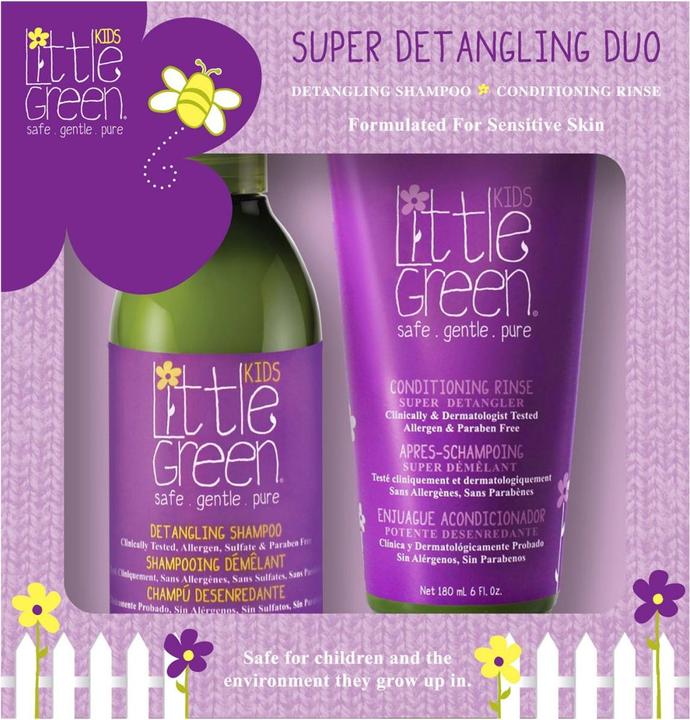 Little Green Kids Super Detangling Duo Kit (Flüssiges Shampoo)